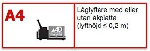 A4 - Låglyftare med eller utan åkplatta